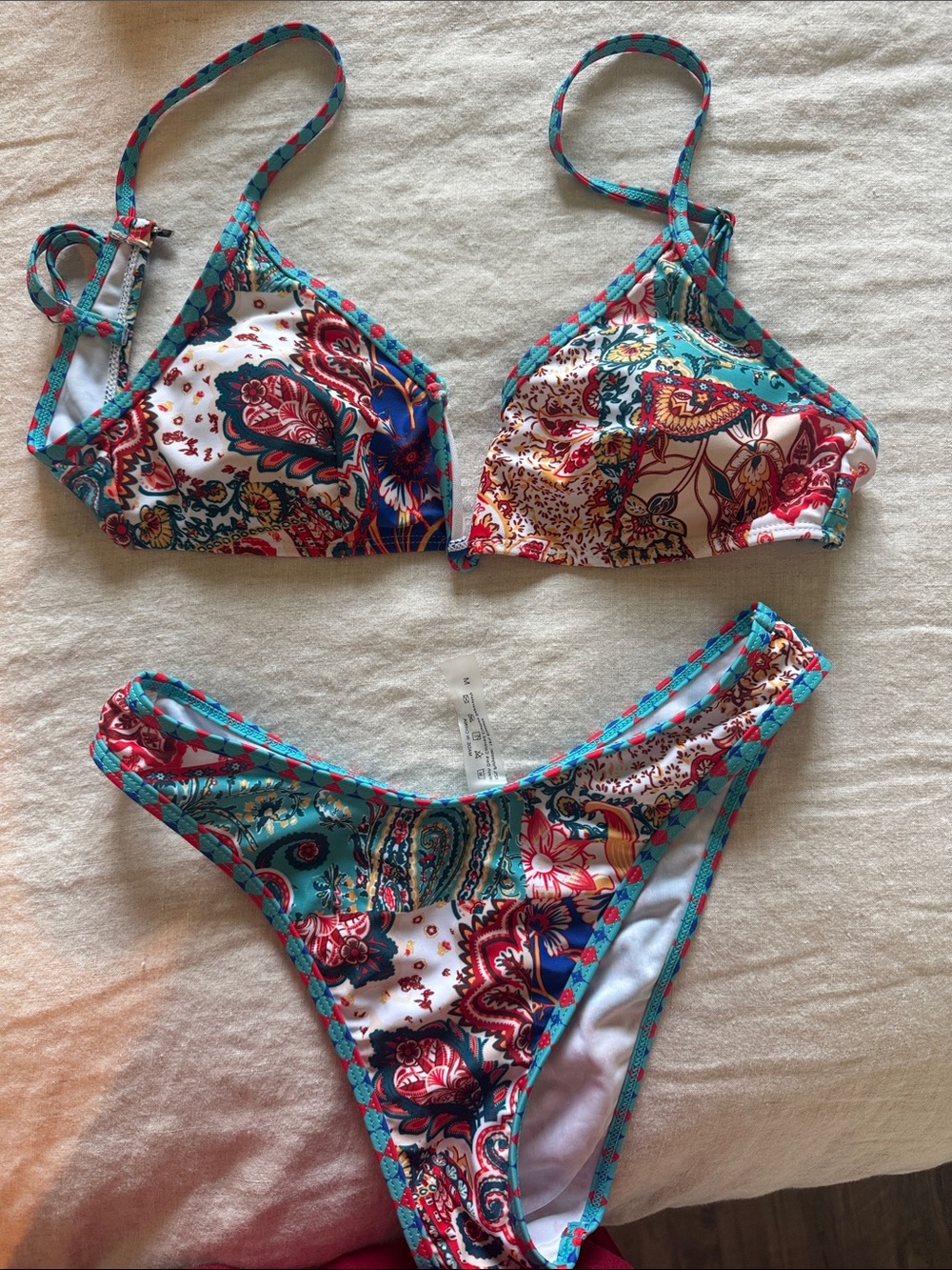 Assorted Women's Bikini Set Lot - Floral, Paisley & Neon Prints - Picture 3 of 5